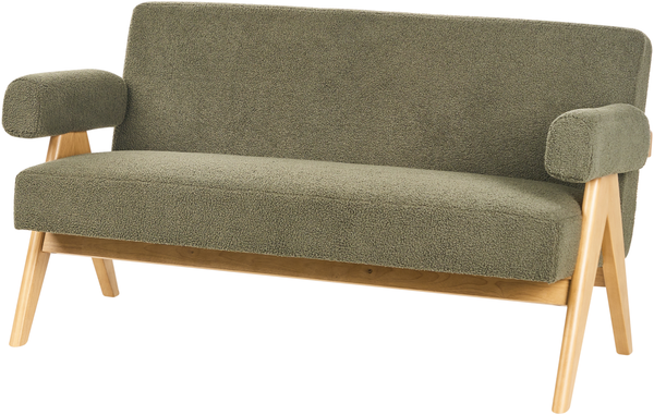 Sofa Set TAMRE Bouclé Grün Hellbraun Bild 6