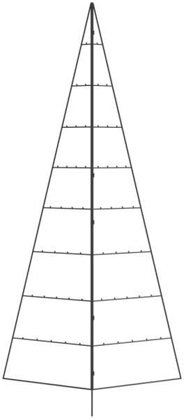 vidaXL Metall-Weihnachtsbaum zum Dekorieren Schwarz 210 cm 4018960