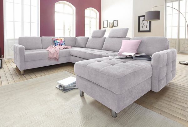 sit&more Wohnlandschaft Pablo U-Form, wahlweise mit Bettfunktion und Bettkasten