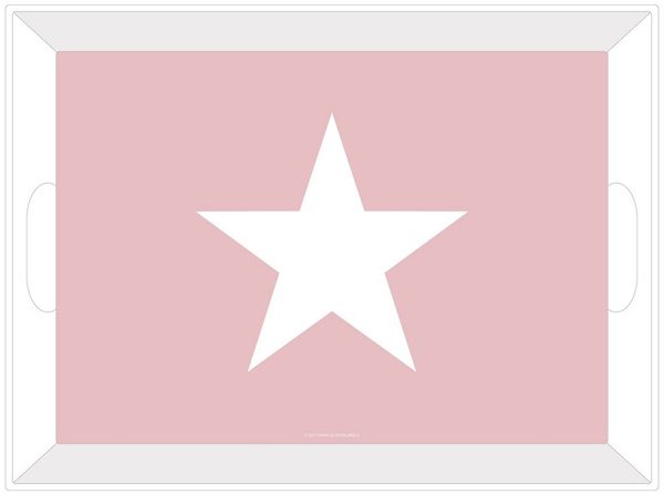 Geda Labels GmbH Tablett Stern, Melamin, (1-tlg), Rosa, 41x30x5cm, spülmaschinengeeignet