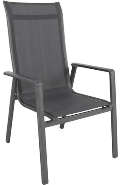 2er Set Kedline Stapelstuhl silberfarben