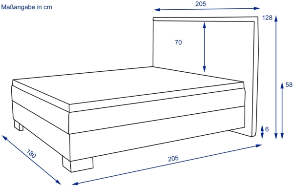 Boxspringbett SANSIBAR LANGEOOG, Osterende, Cordstoff Comino, Eichenholzfüße, lavendel, 160x200, H2/H4 Bild 5