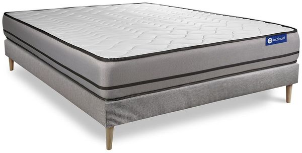 Actilatex night matratze 135x190 cm + Bettgestell mit lattenrost - Dicke : 20cm - Latex und Memory-schaum - H5 Bild 2