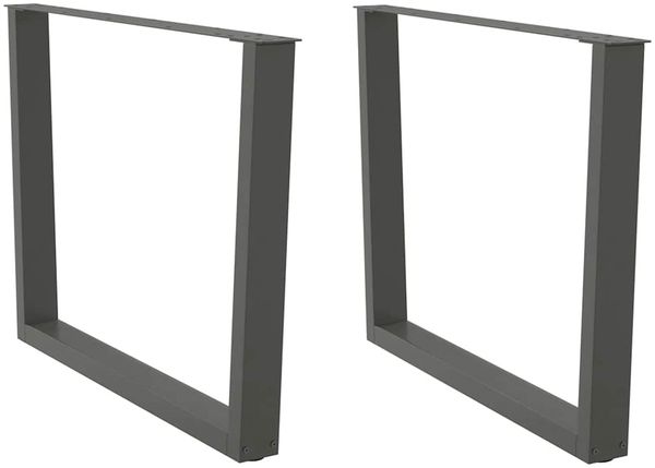 vidaXL Esstisch Beine V-Form 2 Stück Anthrazit 100x(72-73,3) cm Stahl 4012658
