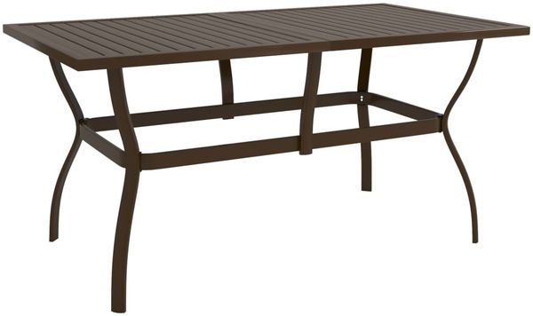 vidaXL Gartentisch Braun 140x80x72 cm Stahl 312280