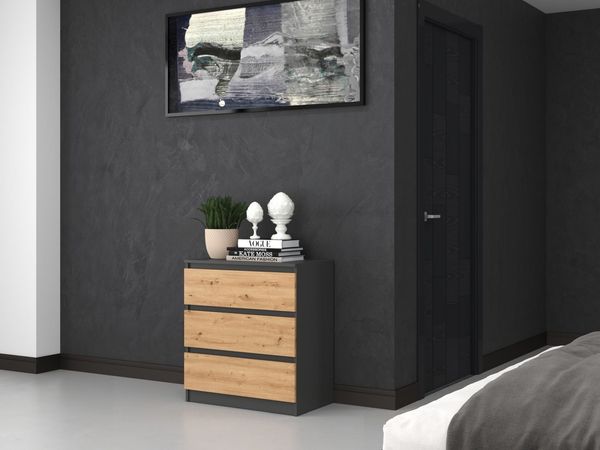 Raumhirsch Furniture Kommode Sideboard 70 cm breit (Maße 40 x 70 x 75 cm, 3 Schubladen), verschiedene Farben