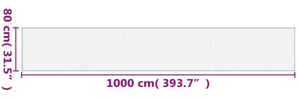 vidaXL Teppich Rechteckig Hell Natur 80x1000 cm Bambus 376933 Bild 8