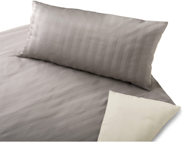 Cotonea Satin Bettwäsche kbA Linea Größe 200x220+80x80 cm Kissenbezug i 308 Smaragd/Pinie
