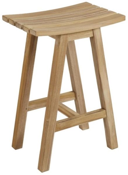 Barhocker Keros aus Teakholz, 45 x 32 x 65 cm