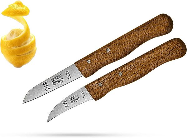 SMI Obstmesser Schälmesser set Solingen rostfrei Gemüsemesser Buchenholz Küchenmeser