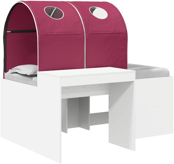 vidaXL Bett mit Tunnel 4 pcs Artisian Eiche und Rot Holzwerkstoff 3423513