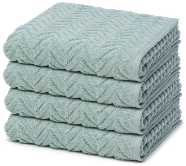Ross Sensual Skin Zopf 4 tlg. Frottier-Set - 4 X Handtuch (50 X 100cm) - 500 g/m2 - Jade