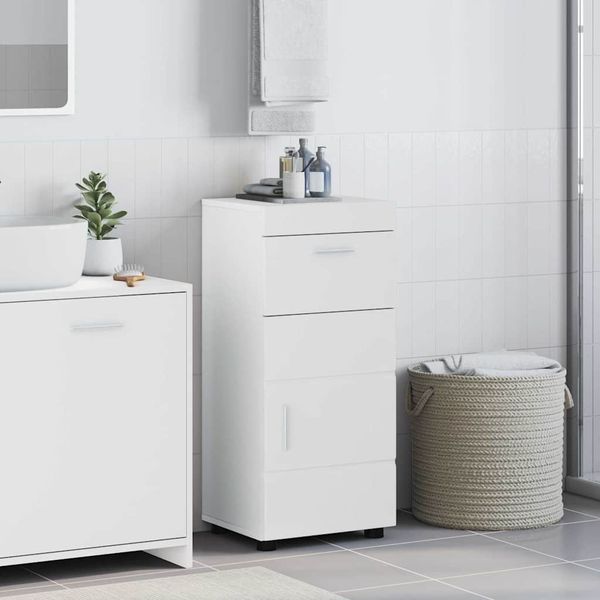 vidaXL Badezimmerschrank-Set TULUM Hochglanz Weiß 37 x 31,5 x 82 cm 880345