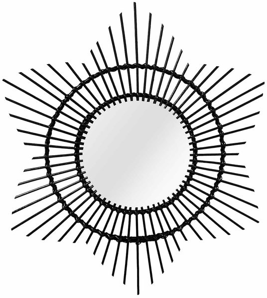 Rattan Spiegel Aina 425 Schwarz