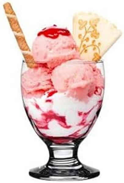 KONZEPT Eisschale Dessertgläser Set aus Glas, Eisbecher 280 ml, (6-tlg), ideal für Sorbet, Dessert, Tiramisu, Pudding, Eis, Panna Cotta