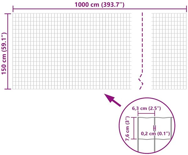 Gitterzaun Schweiß Maschendraht gitter 10x1,5m 140587 Bild 5