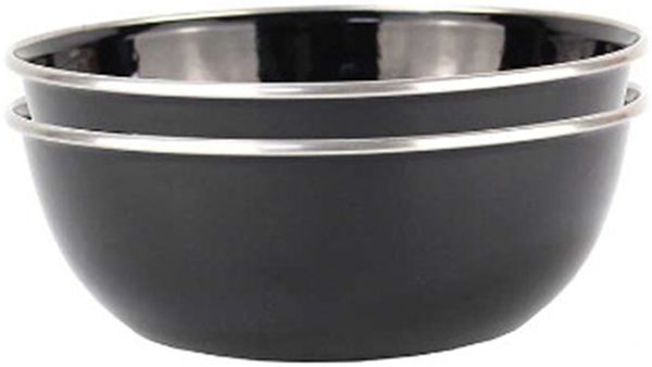 2-tlg Schalen Set mit Emaillebeschichtung für Camping & Picknick - 14,5x5 cm
