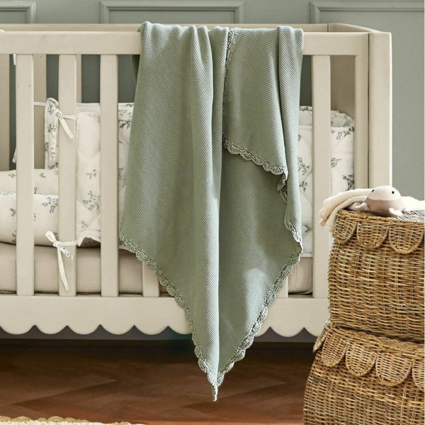 Babydecke Plaid Nymariel grün, Mirabeau