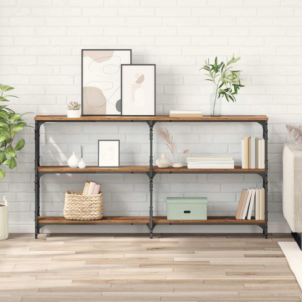 vidaXL Konsolentisch Altholz 156 x 28 x 80,5 cm Holzwerkstoff 882784