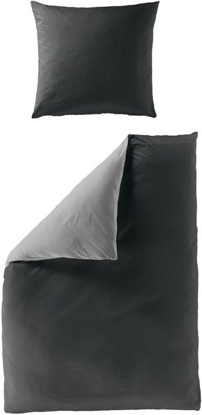 BIERBAUM Wendebettwäsche Modern Uni in Gr. 135x200, 155x220 oder 240x220 cm, Renforcé, 2 teilig, Modernes Unidesign: Schlichte, elegante Optik für jedes Schlafzimmer