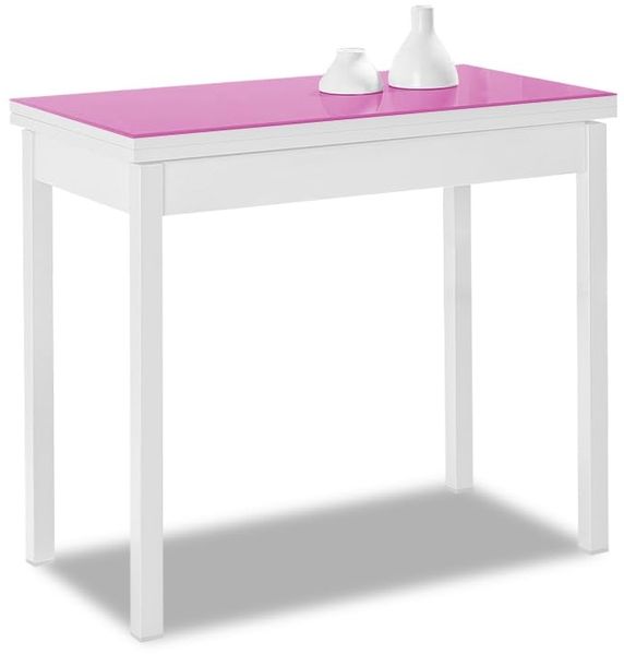 ASTIMESA Buchtyp Küchentisch, Fuchsie, 80x40 cm bis 80x80 cm