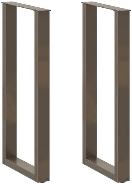 vidaXL Bartischbeine U-Form 2 Stk. Naturstahl 50x(100-101) cm Stahl 4013235