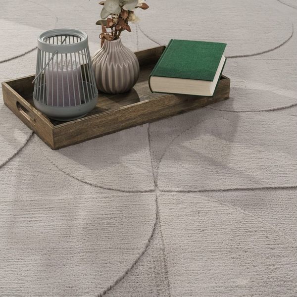 KADIMA DESIGN Teppich waschbar Unifarben Struktur Wohnzimmer Teppich Kurzflor, Rechteckig, Höhe: 14 mm, Florhöhe: 10 mm, 100% Polyester, Rechteckig, 120x160cm, Grau