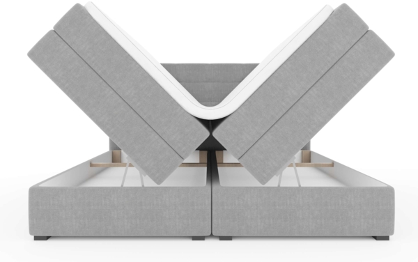 99rooms Dante Boxspringbett Strukturstoff INARI Pastellblau Bonell-Federung 180x200 cm Bild 4