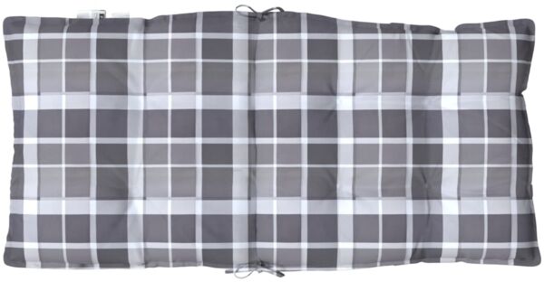 vidaXL Niedriglehner-Auflagen 4 Stk. Grau Karomuster Oxford-Gewebe 377714 Bild 7