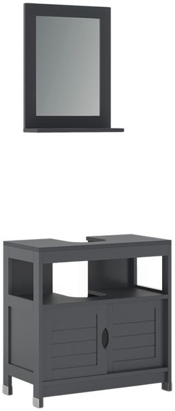 Badmöbel-Set Vilda Grau 2 Teile Vicco