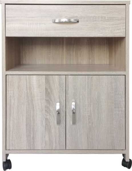 HTI-Living Hochschrank Küchenschrank Sonoma Blanca (Stück, 1-St, 1 Schrank) Mehrzweckschrank Anrichte Bild 3