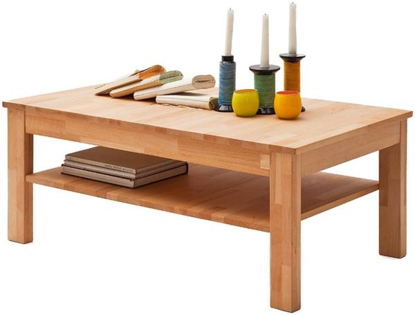 Couchtisch >Leduc< in Kernbuche aus Massivholz - 104x44x62cm (BxHxT)