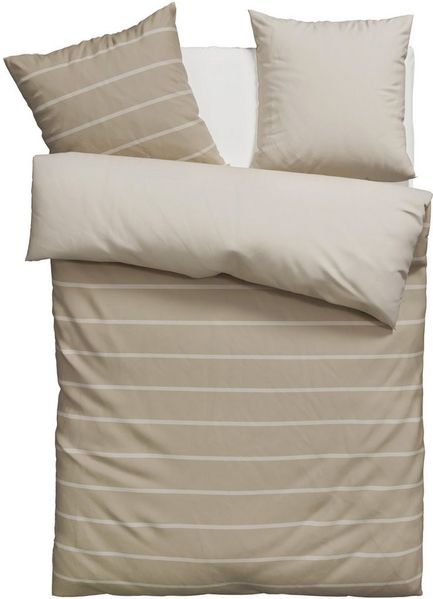 OTTO home Bettwäsche Katja, Linon, 2 teilig, Bettwäsche aus Baumwolle, Bettwäsche mit Streifen-Design, Wendeoptik