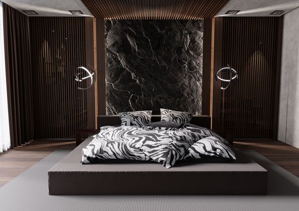 Mako Satin Bettwäsche Zebra Muster schwarz / weiß Garnitur 200x220 + 2x 80x80