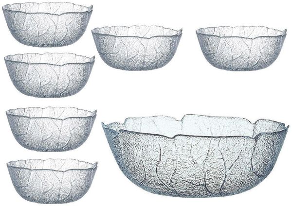 Luminarc Schüssel Luminarc Aspen Schüssel 27 cm+ Schalen 12 cm Set 7 tlg, Glas, (Spar-Set)