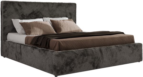 CORIVO CLASSIC Polsterbett mit Bettkasten & Stauraum, Doppelbett, inkl. Lattenrost, Metall-Hebeautomat mit Gasdruckfedern - Dunkelgrau Plüsch Bild 6