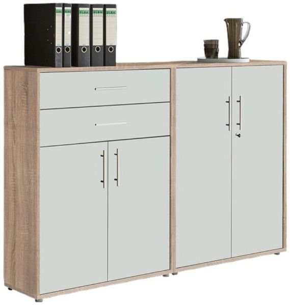 BMG Möbel Aktenschrank Tabor (Set 12, Büroschrank abschließbar mit Metallgriffen) Made in Germany