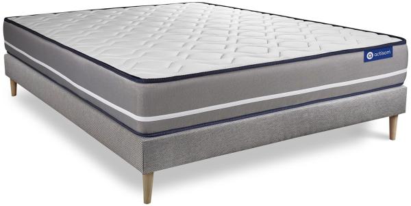 Actilatex pur matratze 130x220 cm + Bettgestell mit lattenrost - Dicke : 20cm - Latex und Memory-Schaum - H4 Bild 3