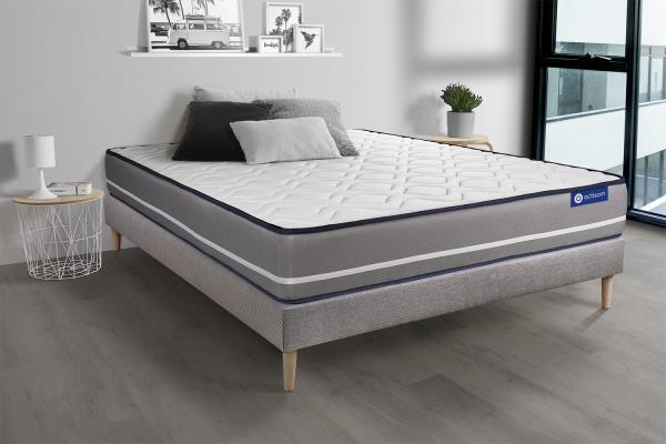 Actilatex pur matratze 130x220 cm + Bettgestell mit lattenrost - Dicke : 20cm - Latex und Memory-Schaum - H4 Bild 2