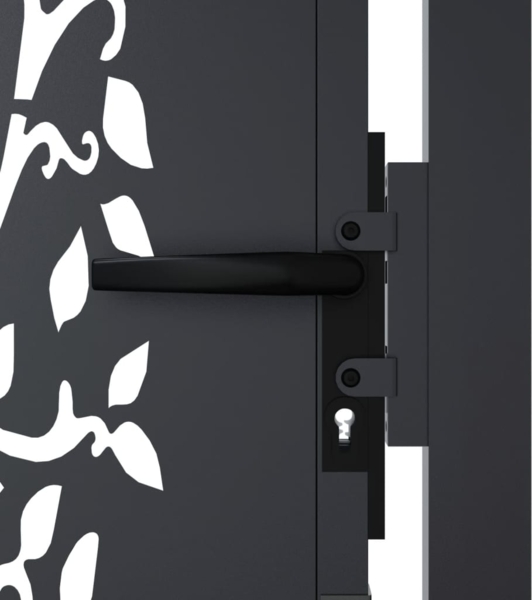 vidaXL Gartentor Anthrazit 105x130 cm Stahl Baum-Design 153156 Bild 6