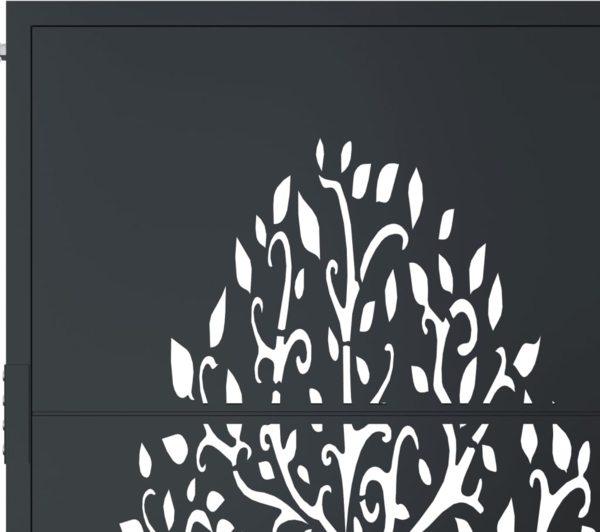 vidaXL Gartentor Anthrazit 105x130 cm Stahl Baum-Design 153156 Bild 5