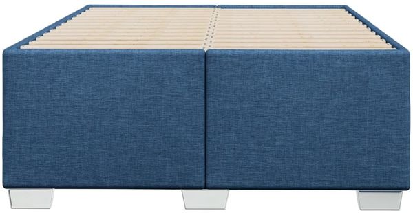 vidaXL Bettgestell ohne Matratze Blau 120x190 cm Stoff 3284463 Bild 4