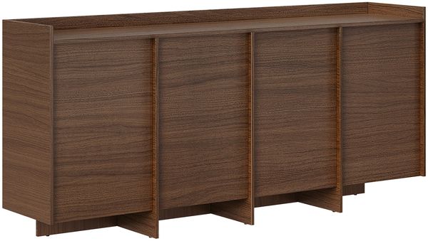 skølm 'Meili' Kommode Walnuss-Optik, mit 4 Push-to-Open Türen und 8 Fächern, Sideboard, 180x38x85 cm Bild 13