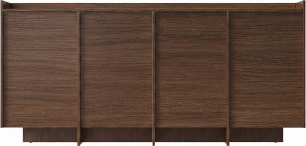 skølm 'Meili' Kommode Walnuss-Optik, mit 4 Push-to-Open Türen und 8 Fächern, Sideboard, 180x38x85 cm