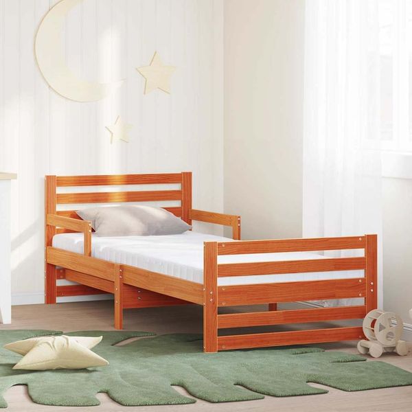 vidaXL Bettrahmen mit ausziehbarem Matratze Braun 80 x 200 cm 3385957