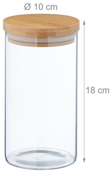 Relaxdays 3er Set Vorratsgläser mit Deckel 1000 ml Bild 5