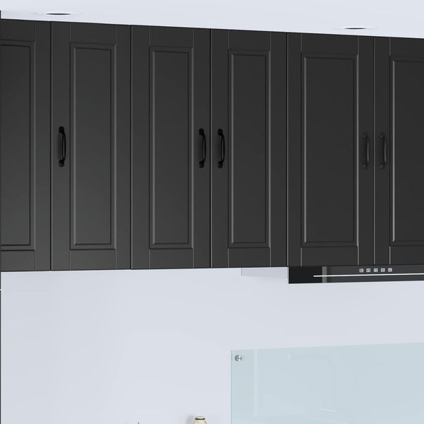 vidaXL Wandschrank PORTO Schwarz 60 x 31 x 80 cm Holzwerkstoff 885396
