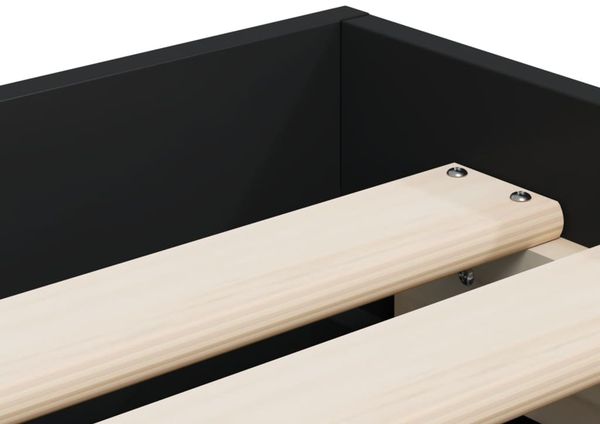 vidaXL Bettgestell mit Schubladen Schwarz 100x200 cm Holzwerkstoff 3207288 Bild 9
