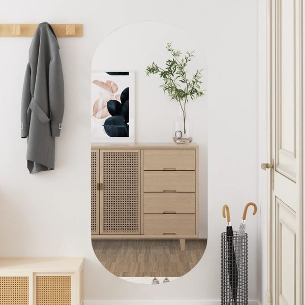 vidaXL Wandspiegel 45x100 cm Glas Oval 350458