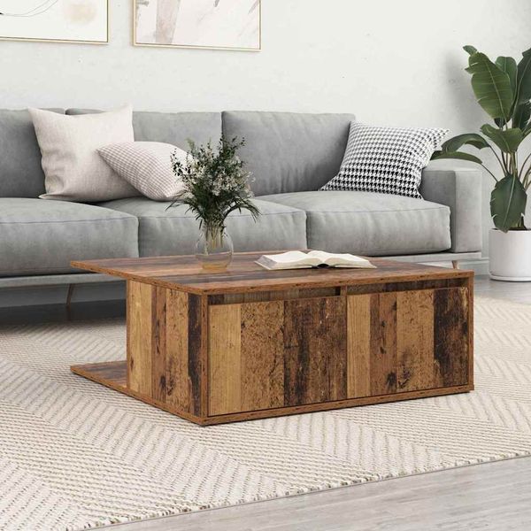 vidaXL Couchtisch mit Schubladen Altholz 80 x 80 x 31 cm Holzwerkstoff 875486